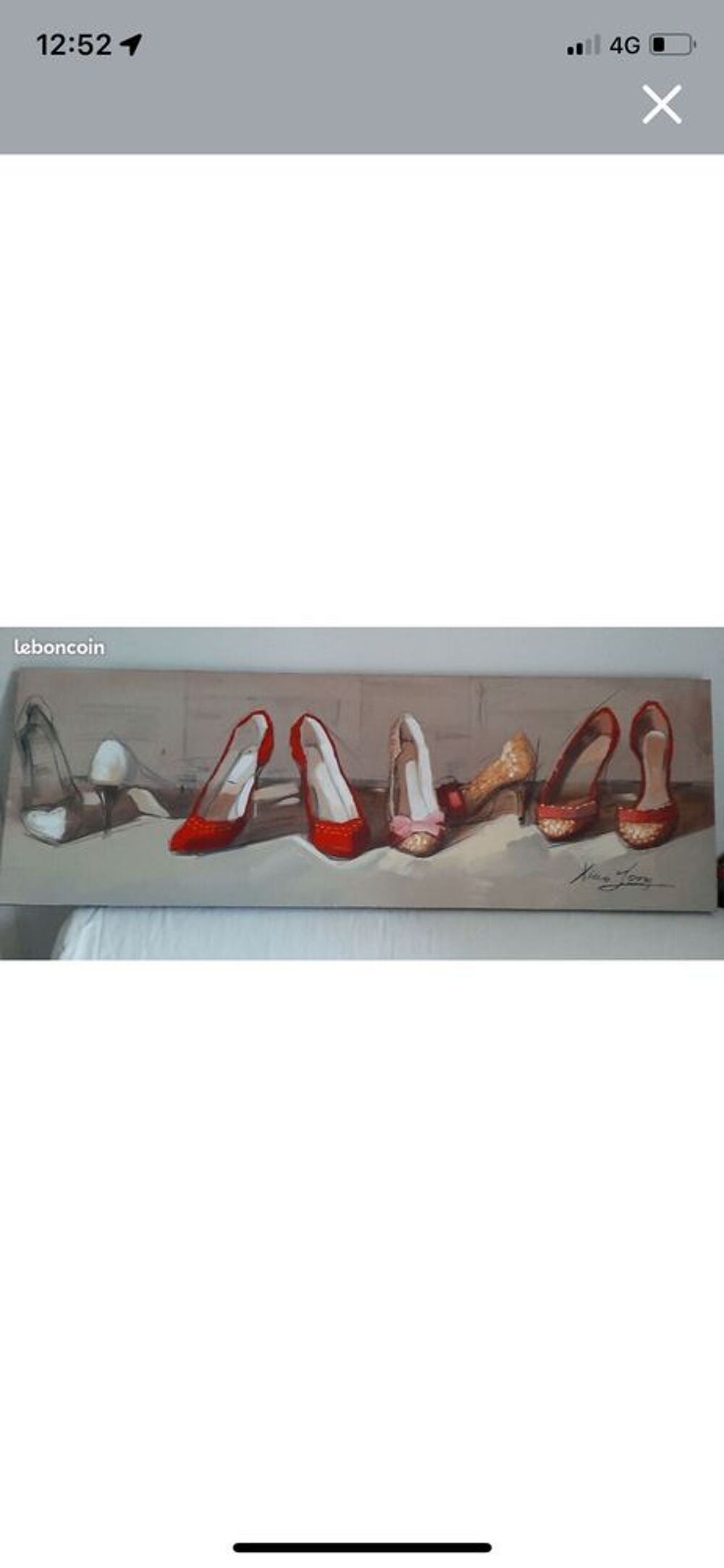Tableau Cadre Escarpins 1,50mx50cm Décoration