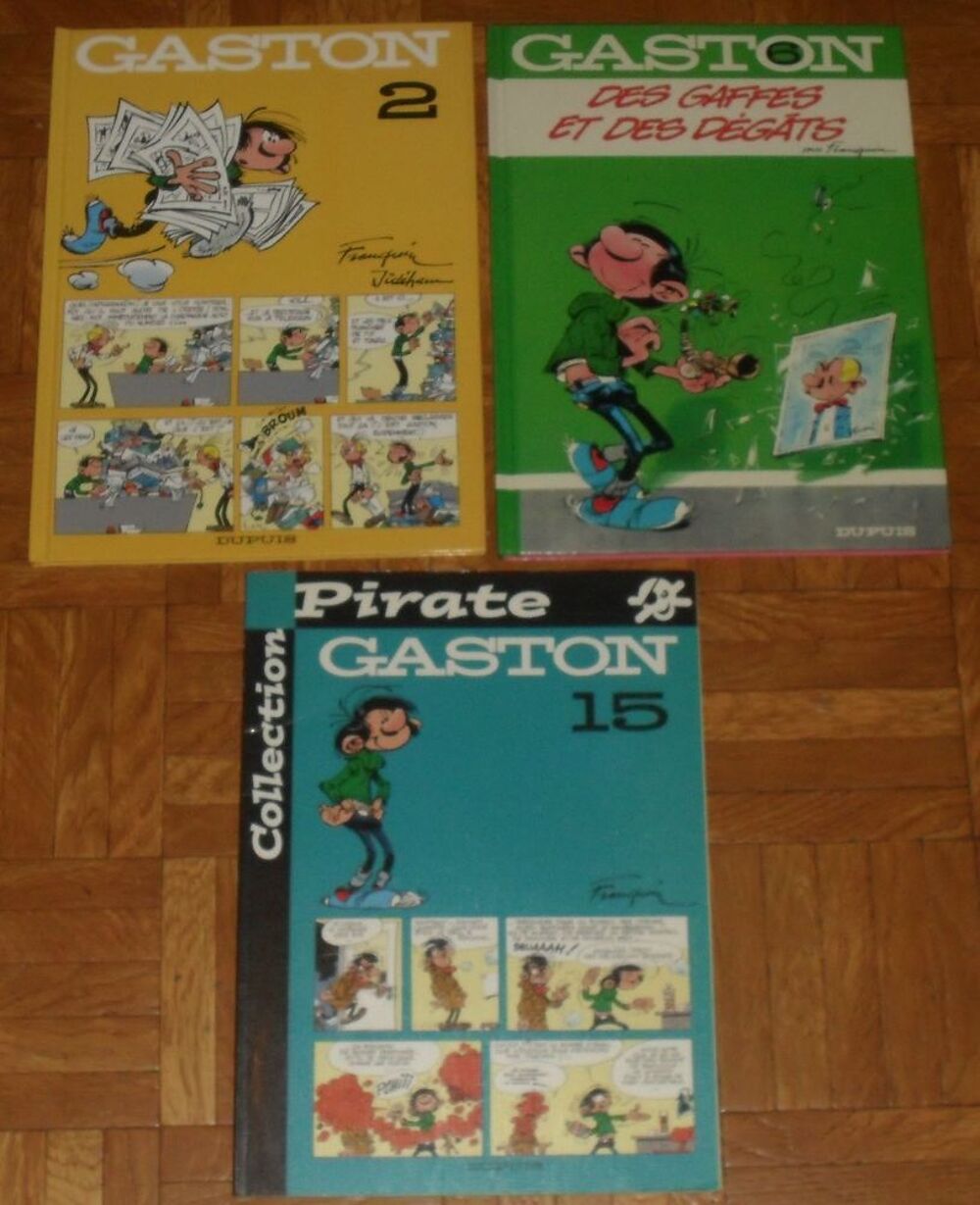 Lot de 3 BD Gaston Lagaffe. Livres et BD
