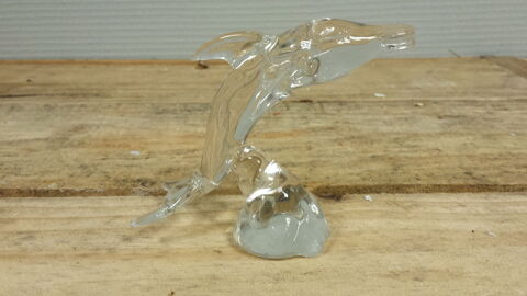 Statuette en verre... dauphin seul sur vaguelette... 35 Tours (37)