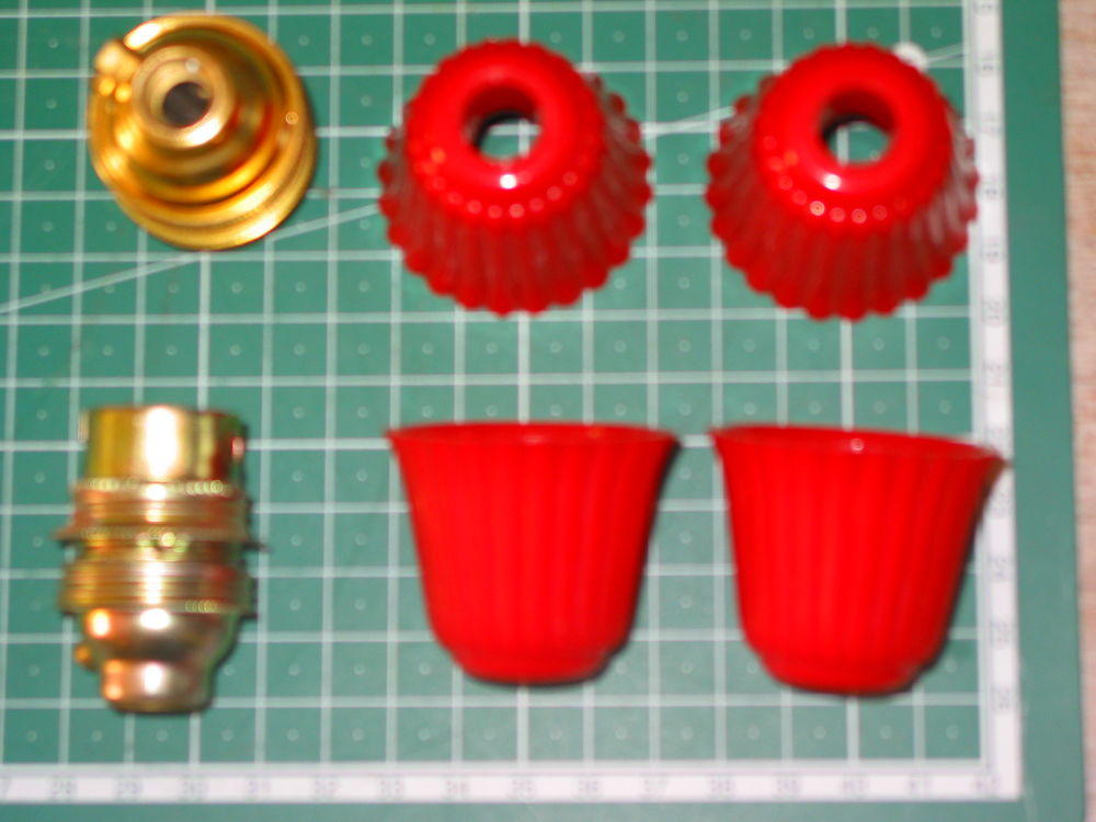 4 caches douilles vintage rockabilly pi&egrave;ce de lampe lustre a Décoration