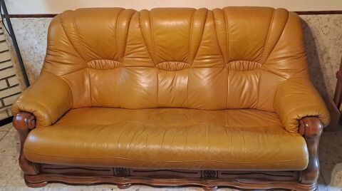 Canap en cuir marron clair 0 Vitry-sur-Seine (94)