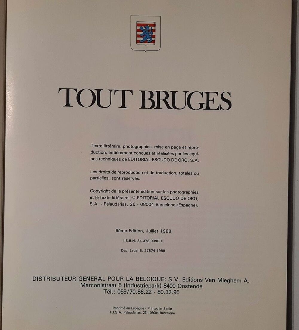 Tout Bruges Livres et BD