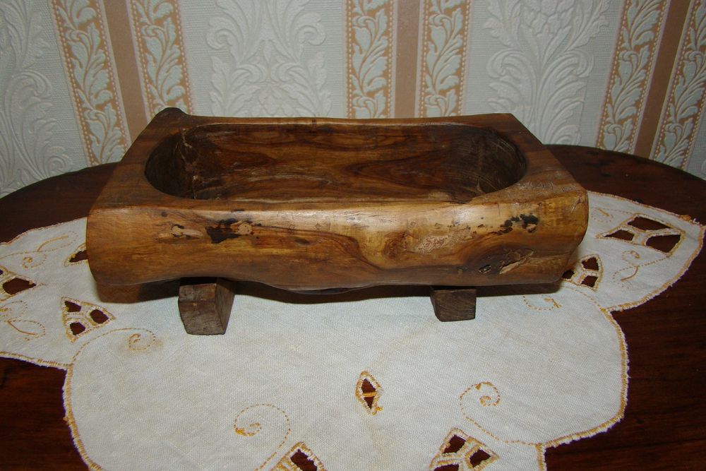 Porte stylos en bois massif vintage Décoration