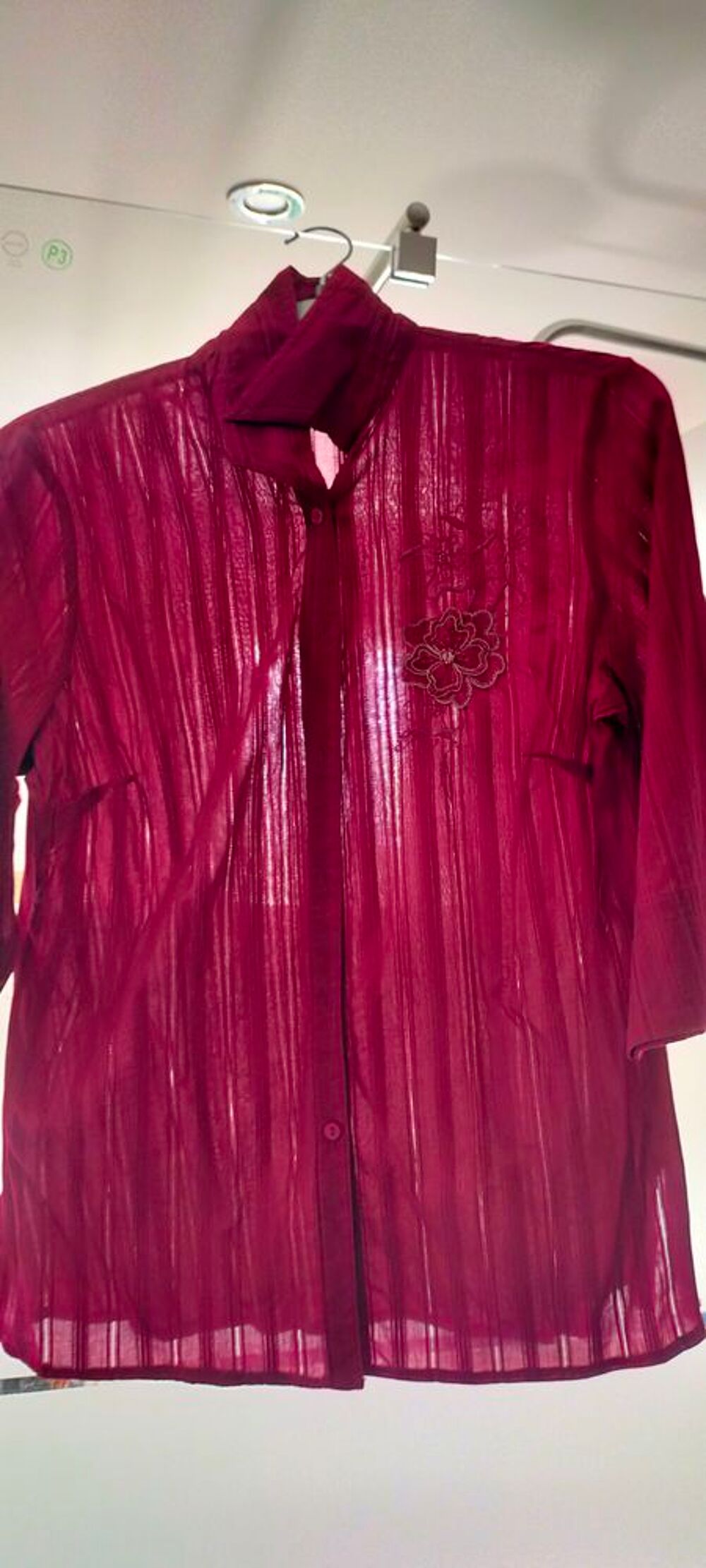 Chemise FEMME unie bordeaux "CANDA " Vêtements
