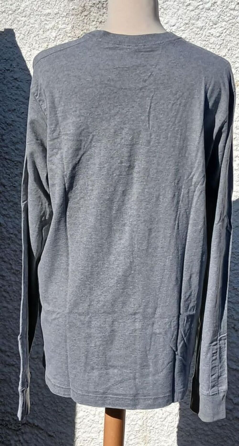 Tee-shirt Gris &agrave; Col Rond en Coton pour Homme : Taille XL Vêtements