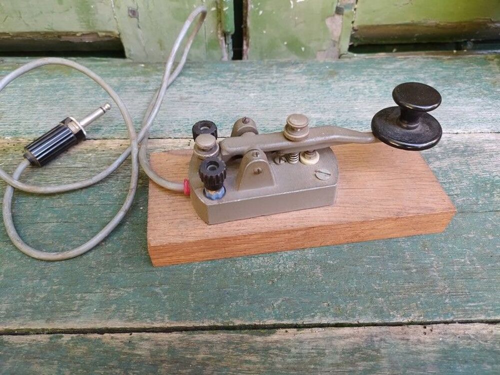 Ancien Manipulateur de Morse Dyna Marine Radio T&eacute;l&eacute;graphe 