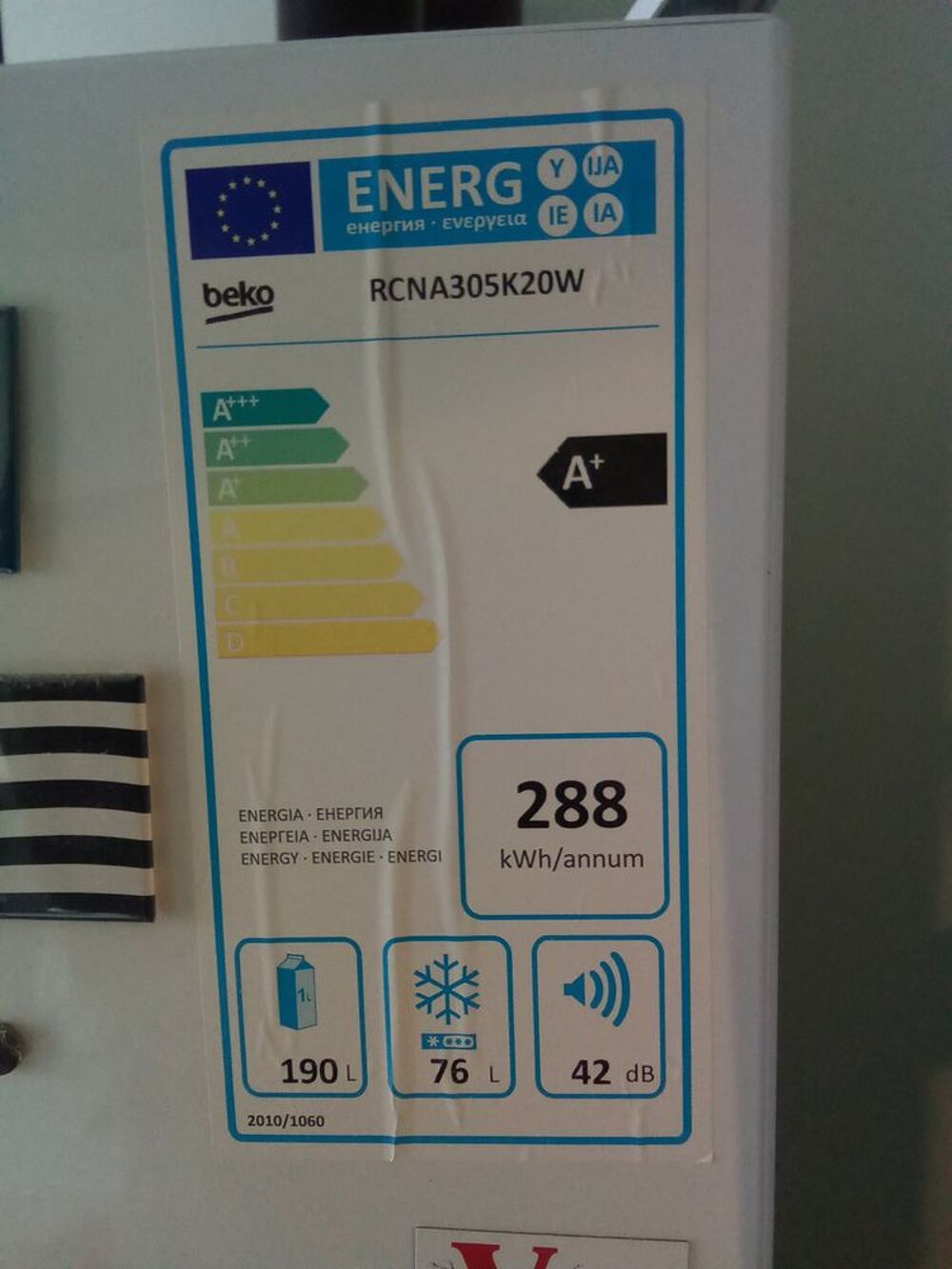 R&eacute;frig&eacute;rateur cong&eacute;lateur Beko Electromnager