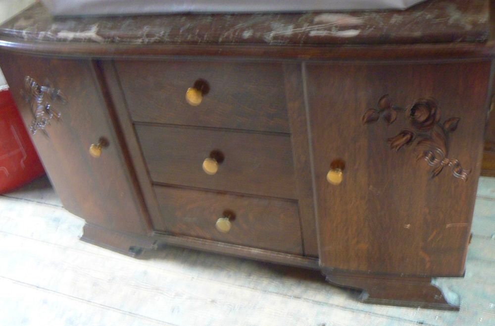 Meuble d'appoint : commode buffet bahut bas vintage en bois Meubles