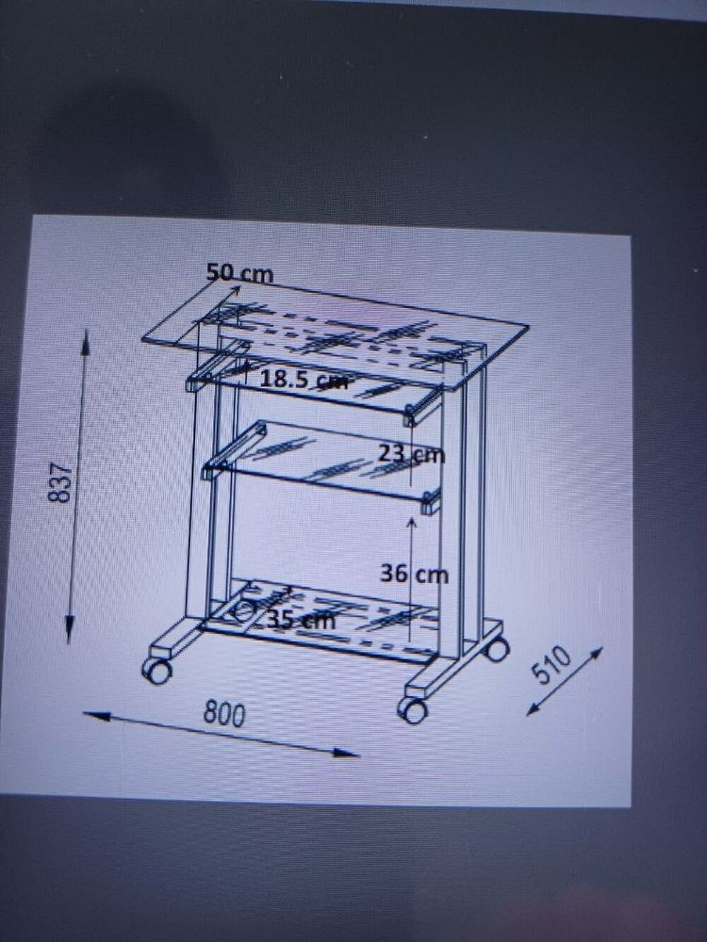 meuble bureau verre tremp&eacute; Matériel informatique