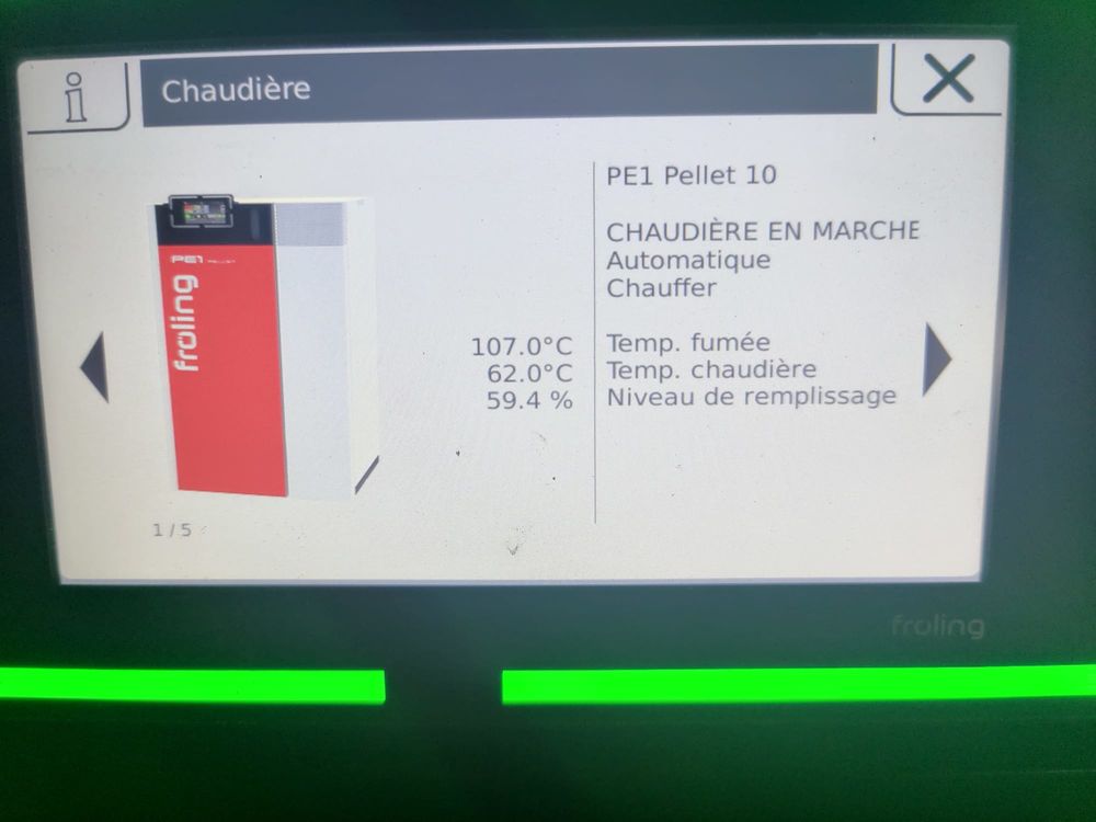 Chaudi&egrave;re &agrave; granul&eacute;s/pellets/bois PE1 Pellet 10 kW Fr&ouml;ling Bricolage