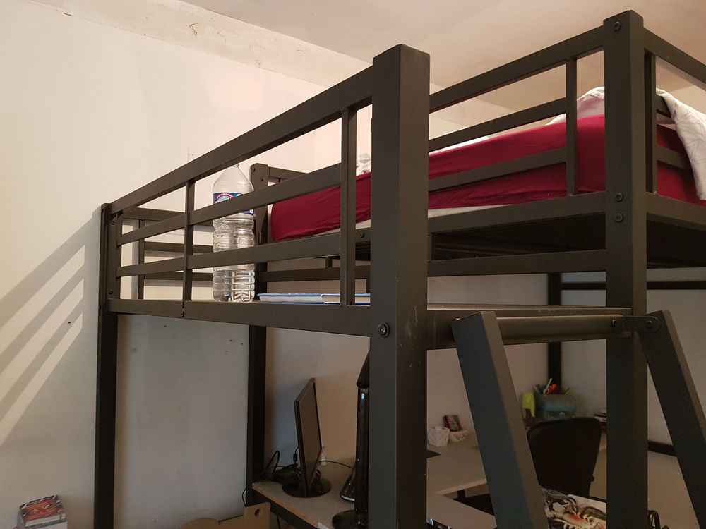 Lit mezzanine 2 places + bureau Meubles