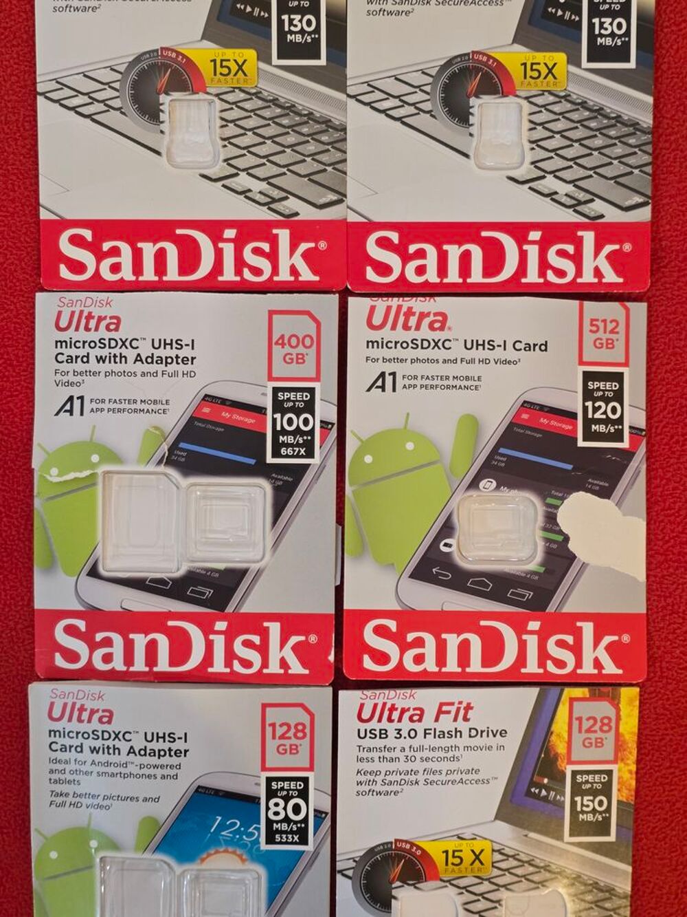 CARTE mSD SanDisk 200 GB Photos/Video/TV