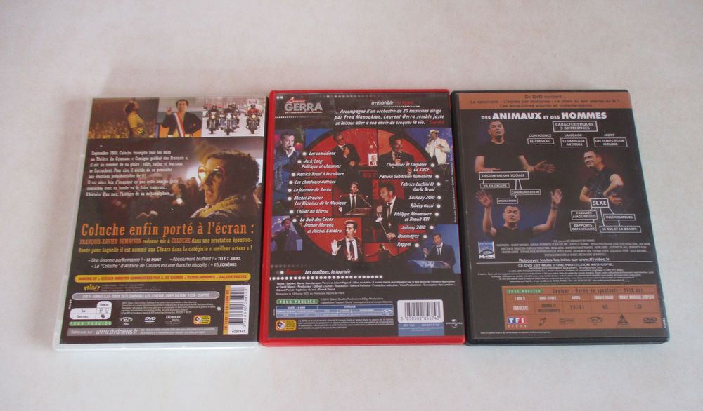 Lot de trois DVDS d'humoristes. DVD et blu-ray