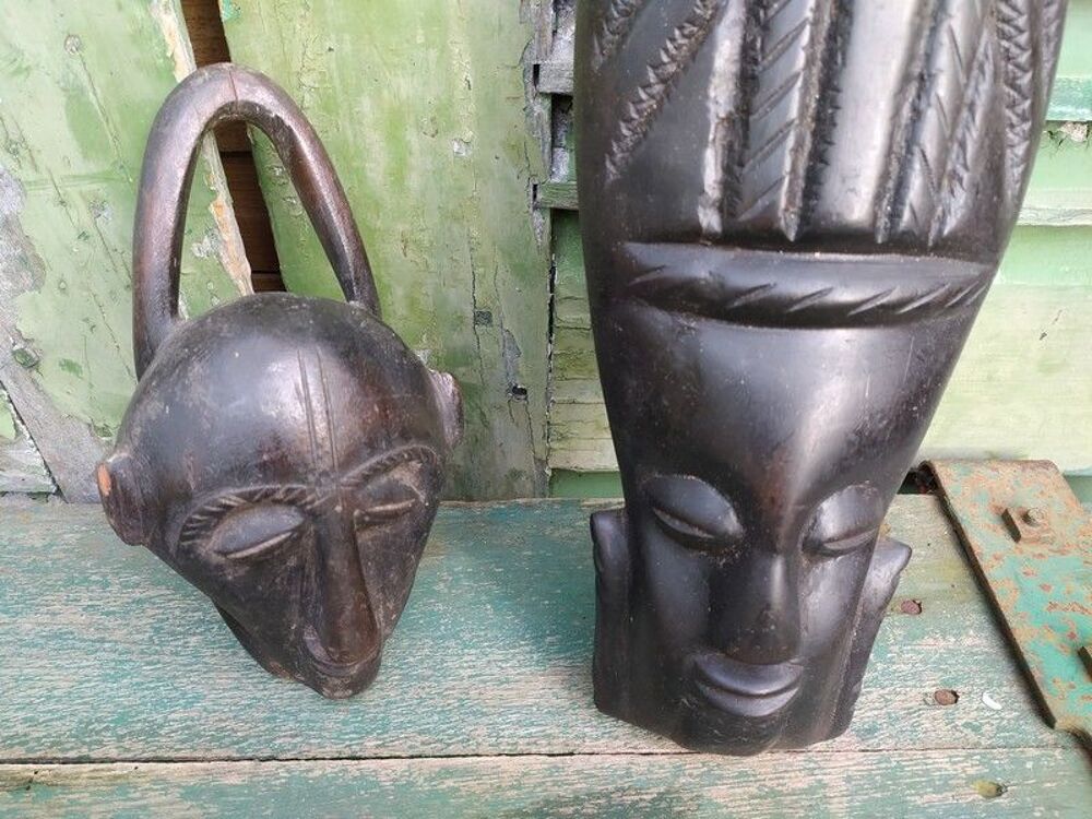 Sculptures Africaines Masque Bois Sculpt&eacute; Afrique Décoration