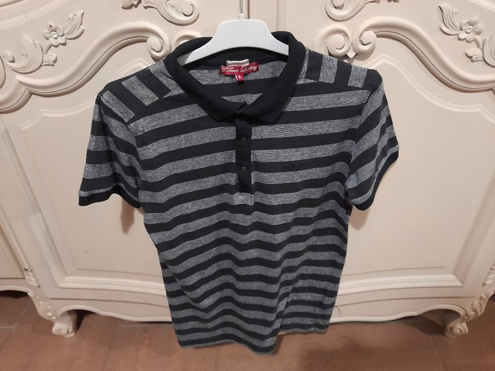 polo noir T-Traxx labelling taille S Vêtements