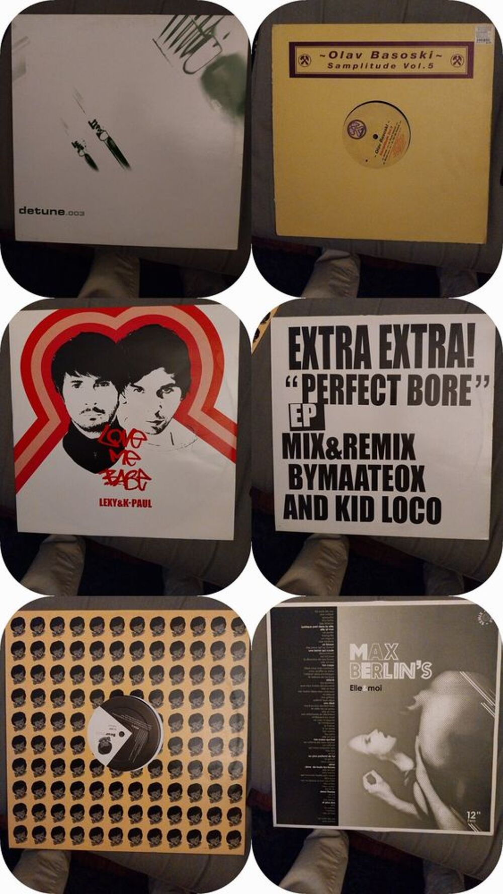 Lot de vinyls CD et vinyles