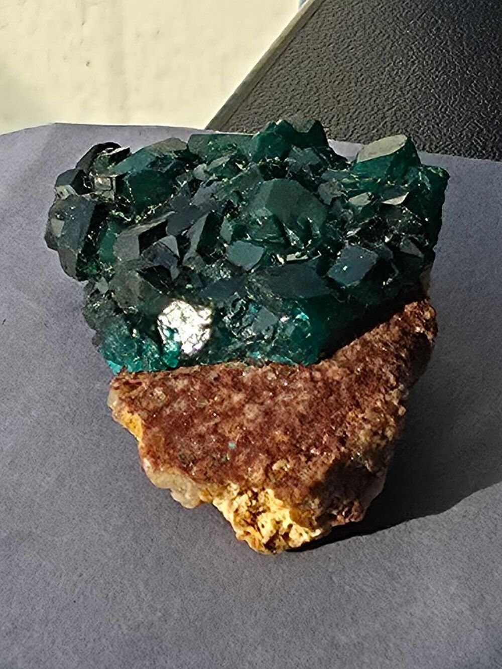 Dioptase Brute Vert Emeraude sur Matrice-Katanga 16g 