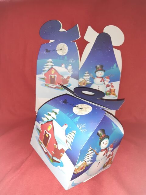 20 Pièces 3D en carton Boîtes-cadeaux avec arc pour Noël 10 Avion (62)
