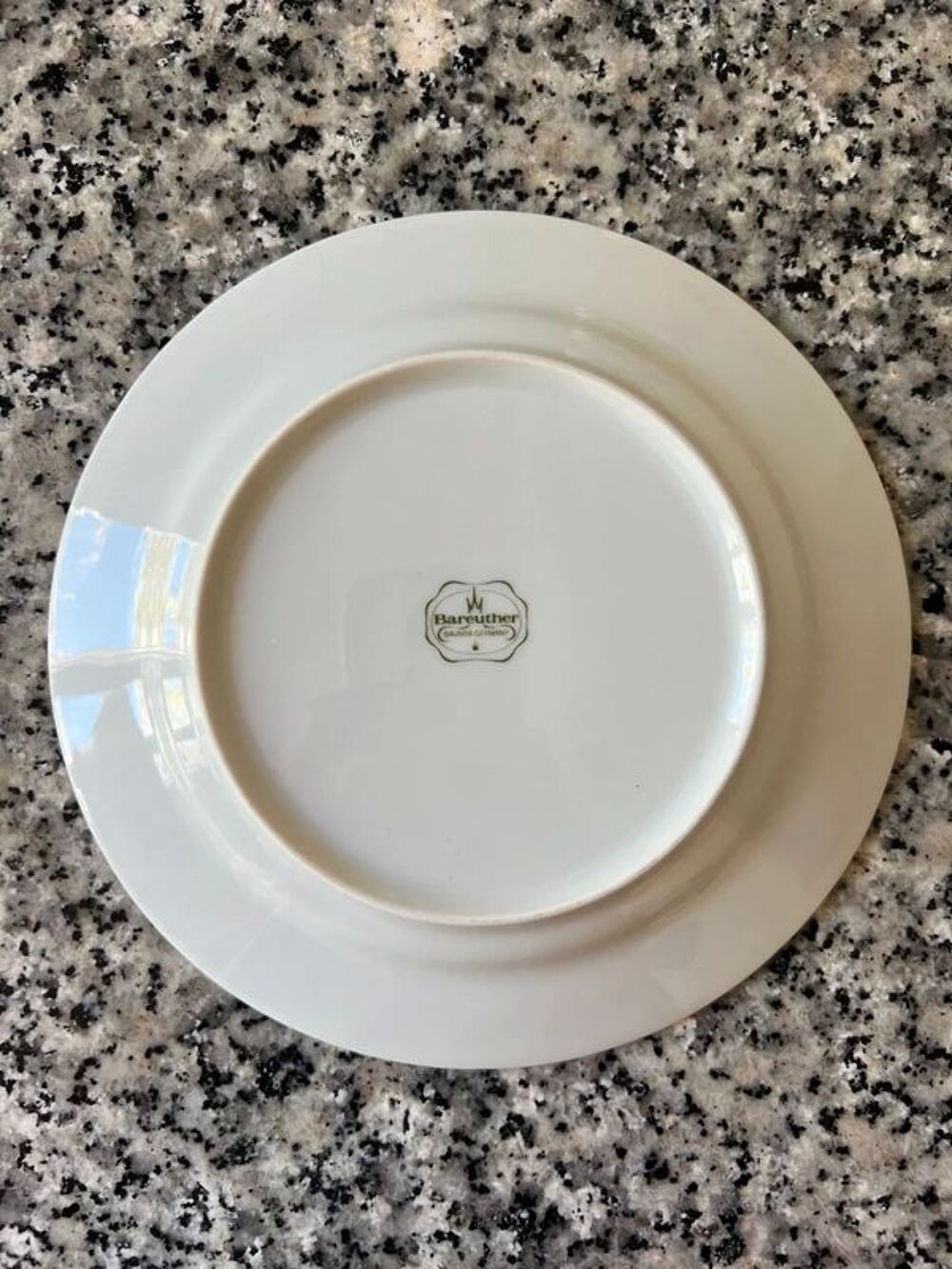 Service 6 assiettes &agrave; dessert Bareuther Bavaria. Porcelaine Décoration