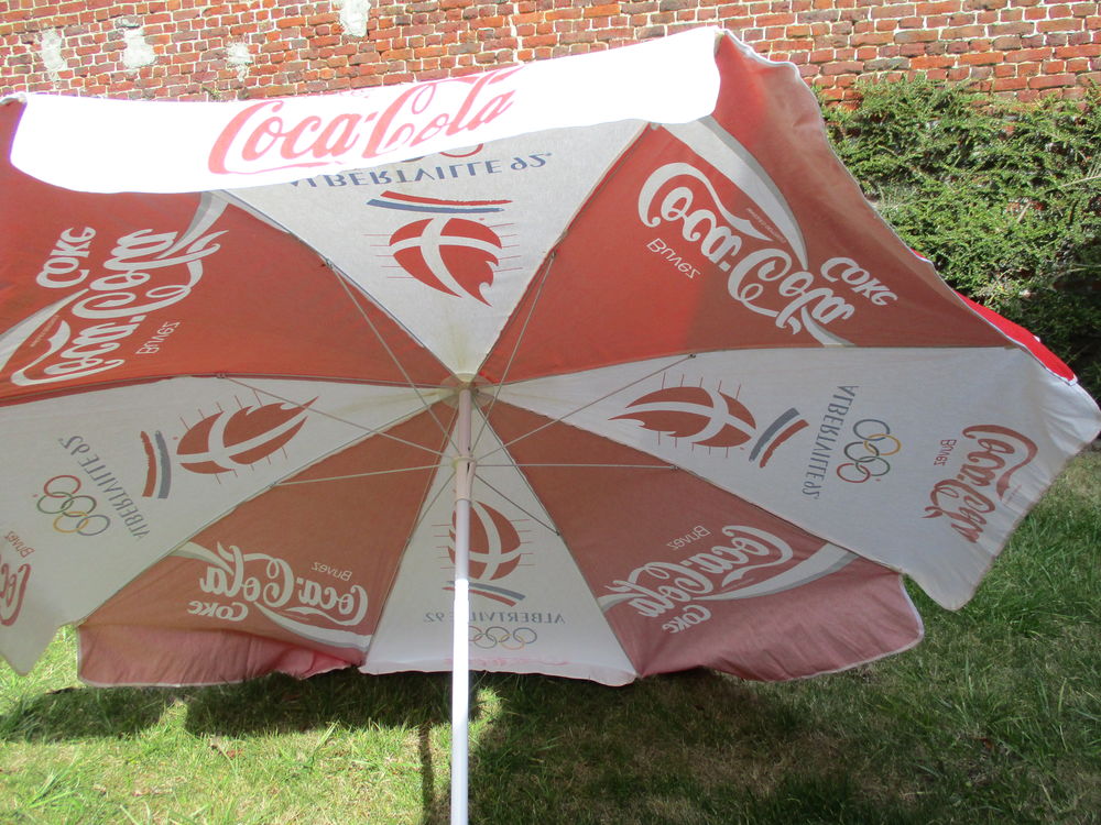 Ancien Parasol Pub Coca Cola JO Albertville 92 Collector Jardin