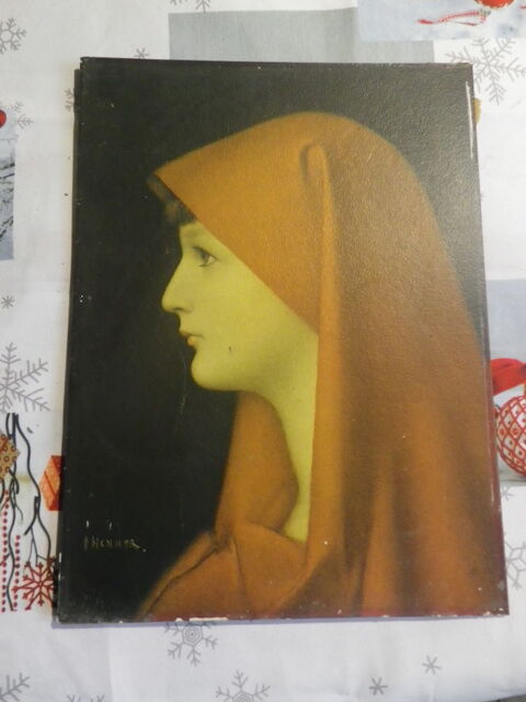 TABLEAU Reproduction de Sainte Fabiola Jean-Jacques Henner 30 Bubry (56)