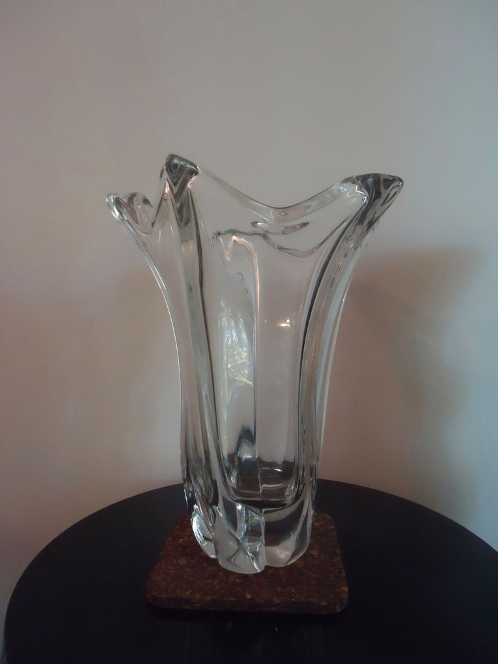 DAUM GRAND VASE CRISTAL 40 cm ann&eacute;e 50/60 Décoration