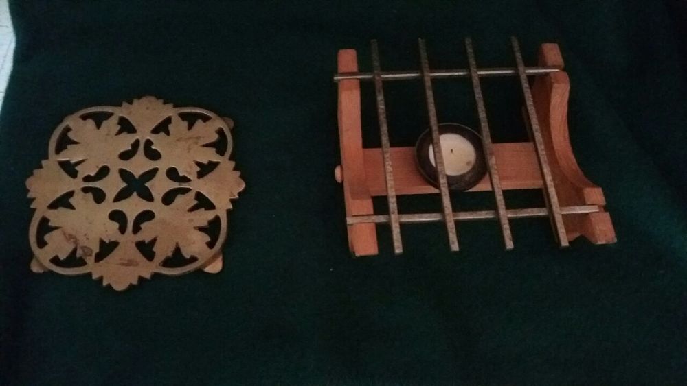 Chauffe plat en bois et dessous de plat Décoration