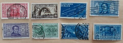 8 timbres à collection  ITALIE 2 Pontoise (95)
