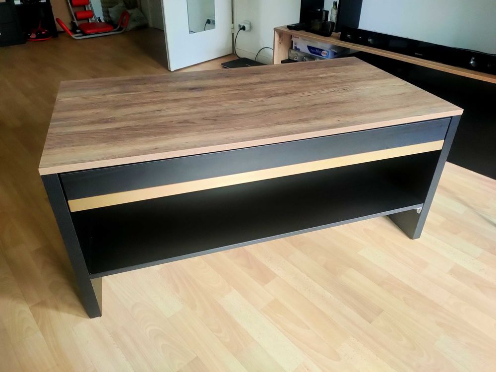 Table basse noir et bois Meubles