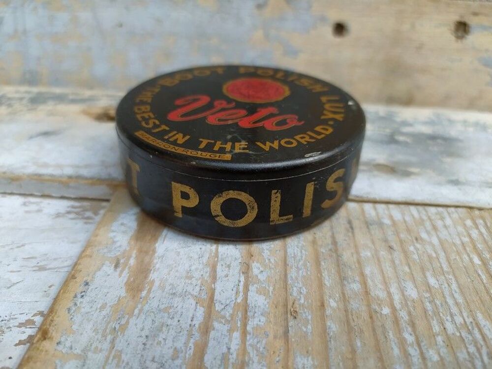 Ancienne Boite Publicitaire Cirage Veto Boot Polish
