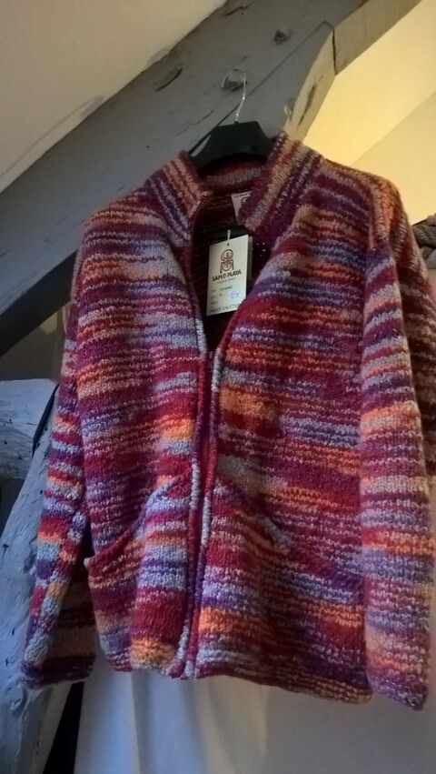 Veste laine tricotée main 60 Betton (35)