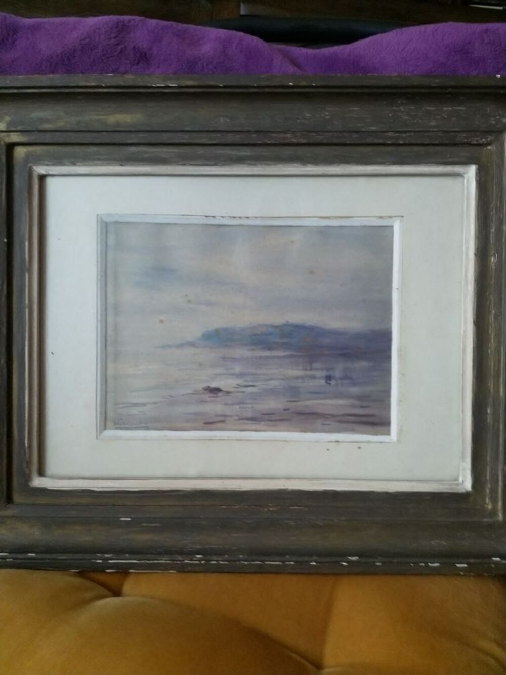 Aquarelle Maurice MELISSENT Le cap de la H&egrave;ve 