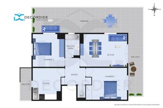 Appartement à vendre 3 pièces 61 m²