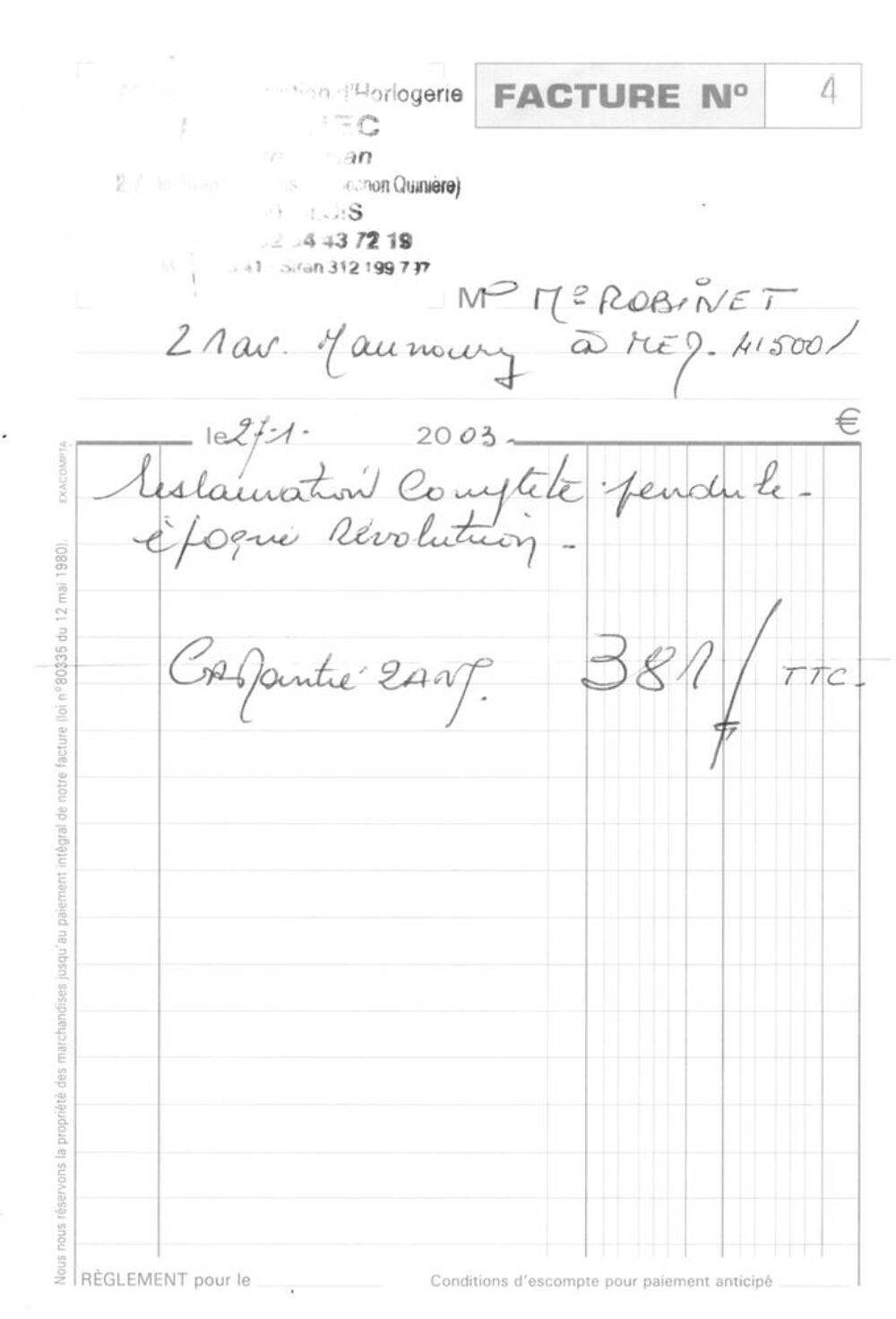 pendule 18 &egrave;me Meubles