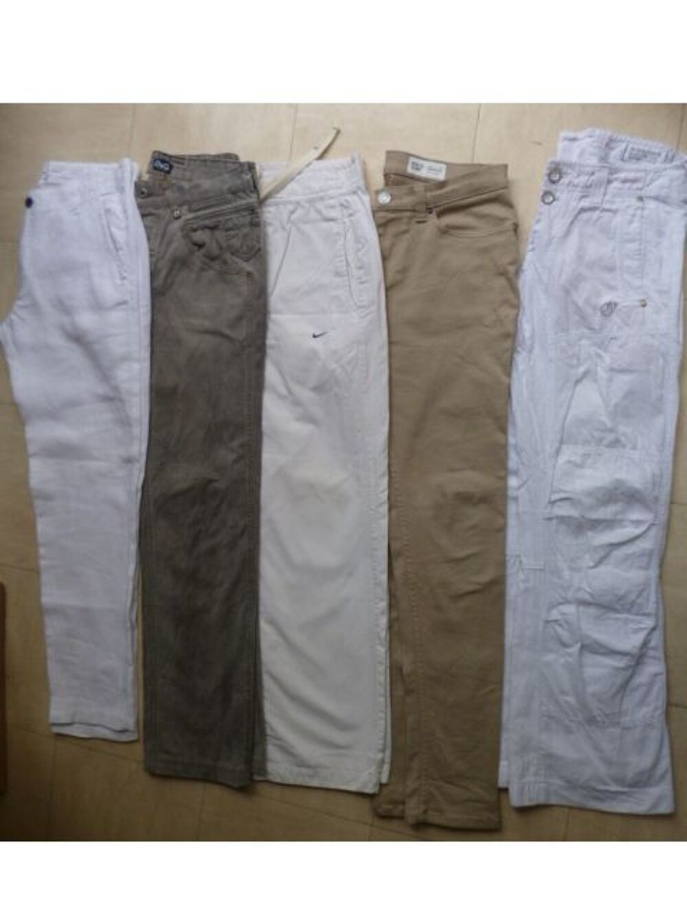 3 jeans + 5 pantalons lin + coton - 36 et 38 - zoe Vtements