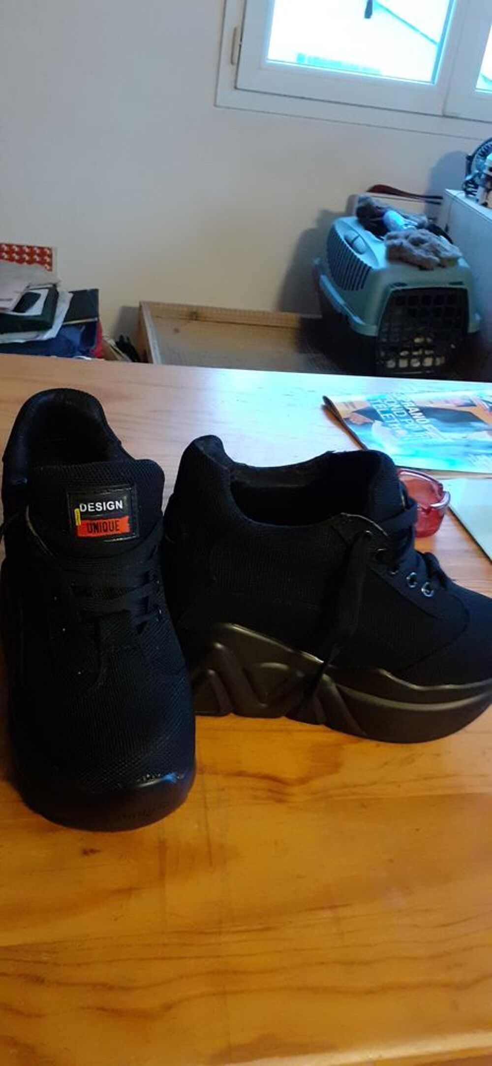 Baskets talons compens&eacute;s Chaussures