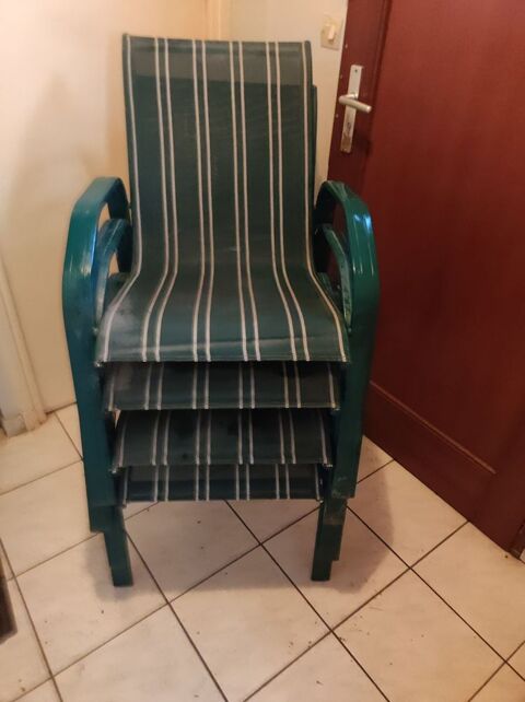 lot de 4 chaise de jardin verte 15 Bthune (62)