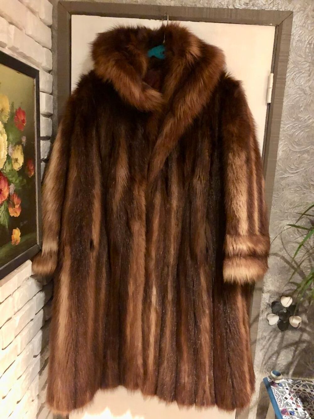 Manteau de fourrure - Renard marron - vintage Vêtements