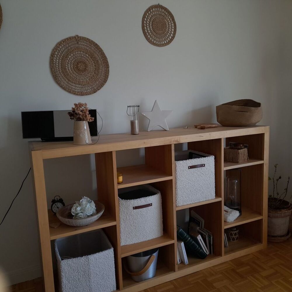 Meuble de rangement en bois &agrave; cases Meubles
