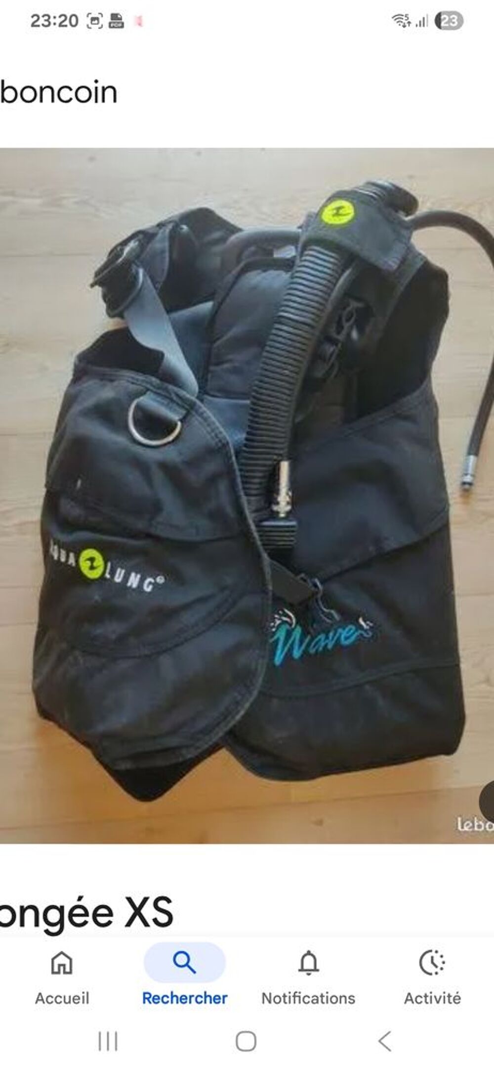 divers mat&eacute;riels de plong&eacute;e marque aqualung Sports