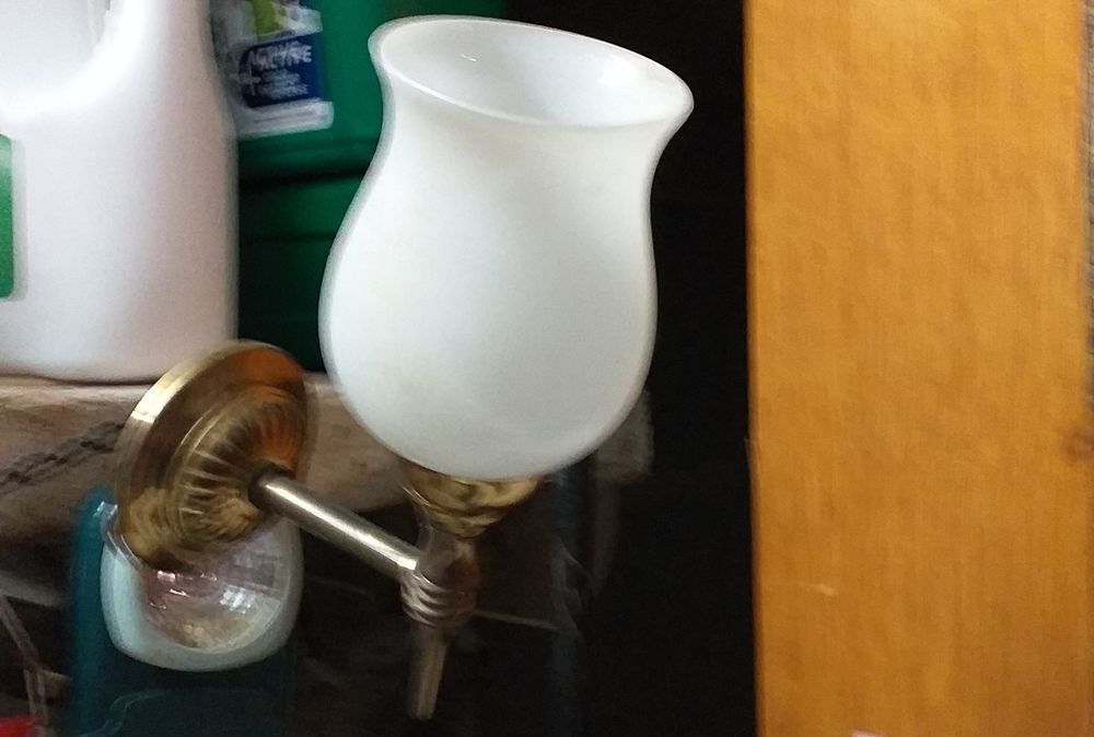 Lampe de Table en OPALINEC&eacute;ramique Bleue avec Abat-jour Vert Décoration