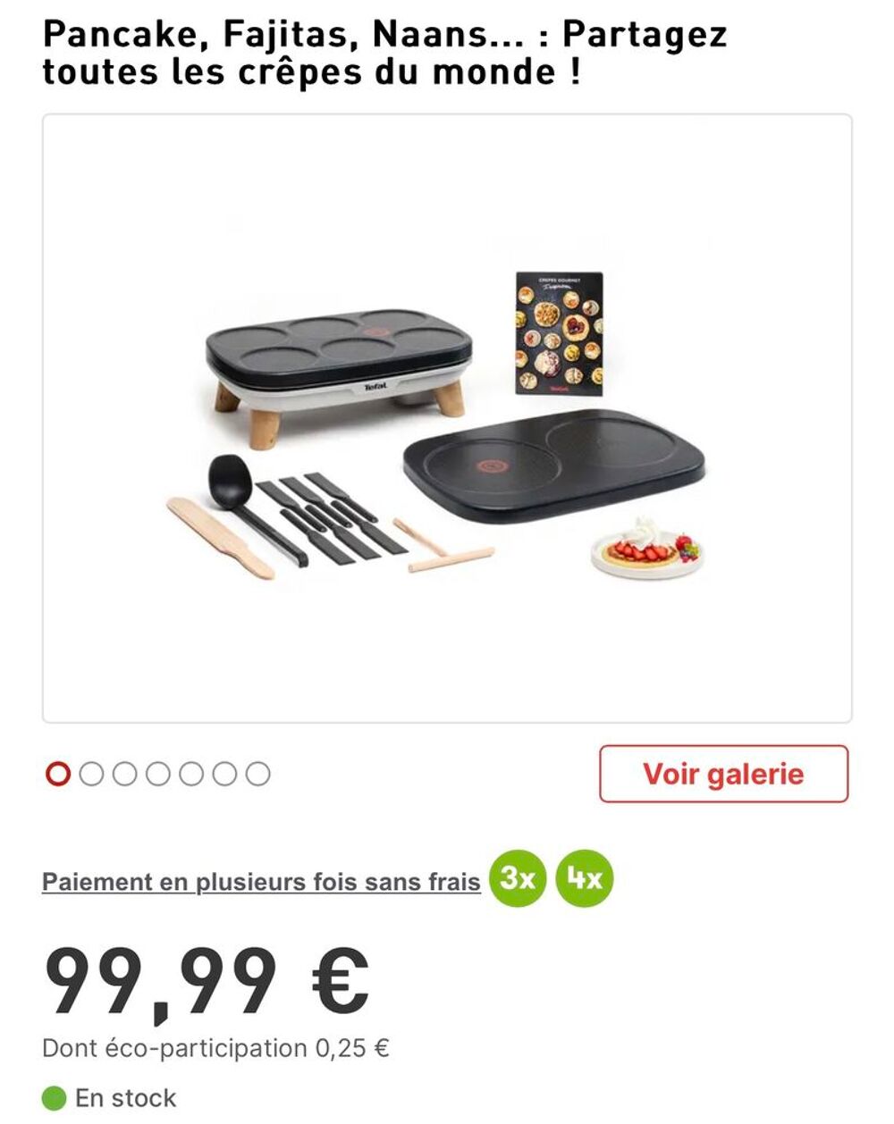 Tefal Multi Crepes trois in one Electroménager