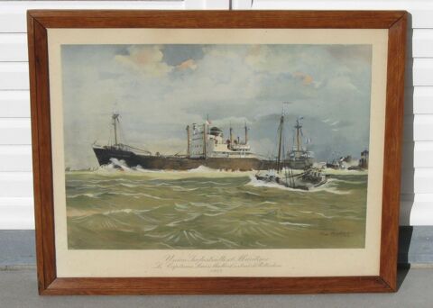 Affiche lithographique de Roger Chapelet, peintre de Marine 360 Maule (78)