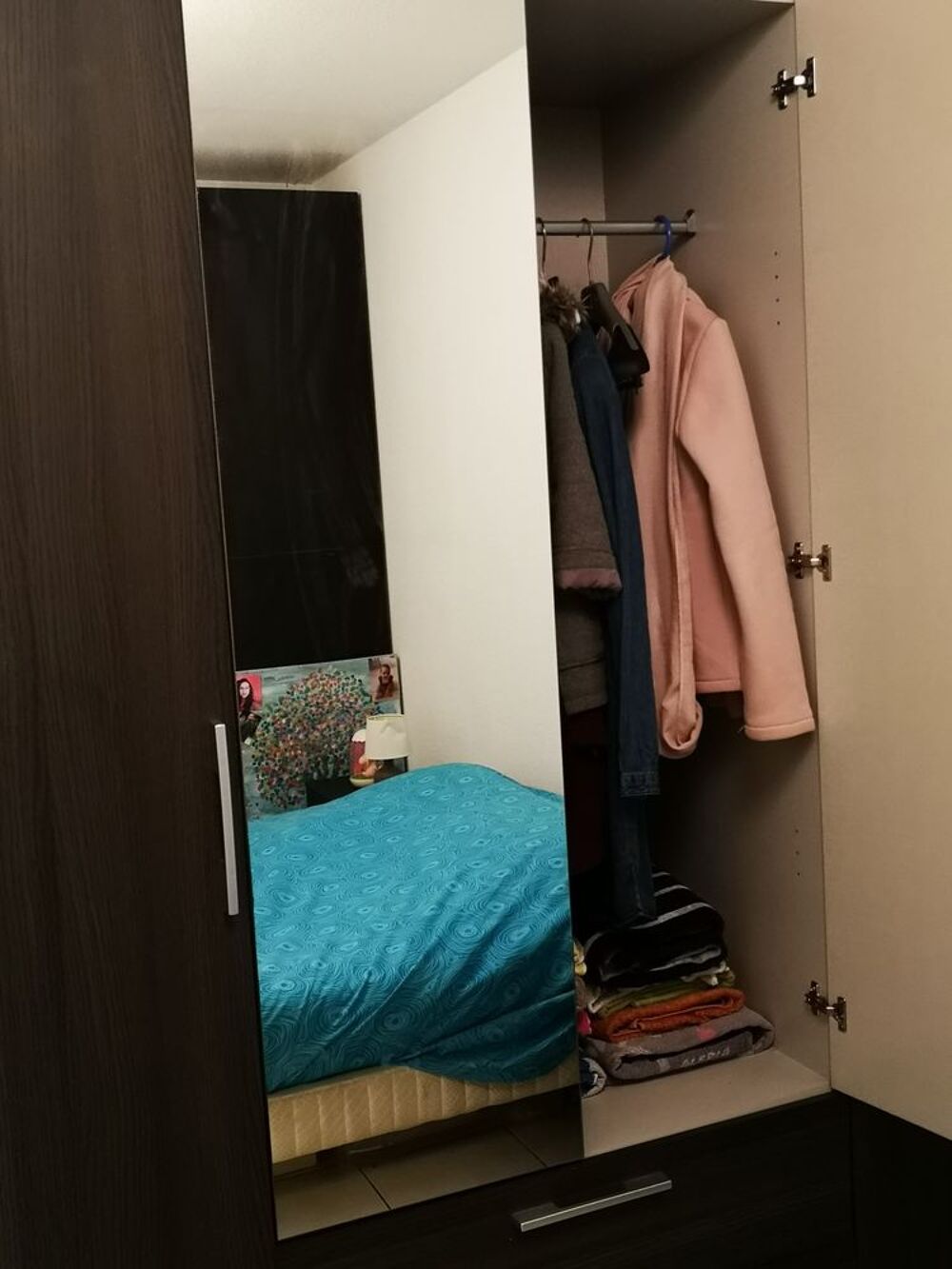 ARMOIRE CONFORAMA BOIS MARRON Meubles