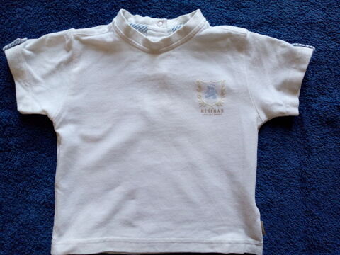 T-shirt manches courtes?Blanc/bleu ciel?Miniman?18 mois 2 Marseille 5 (13)