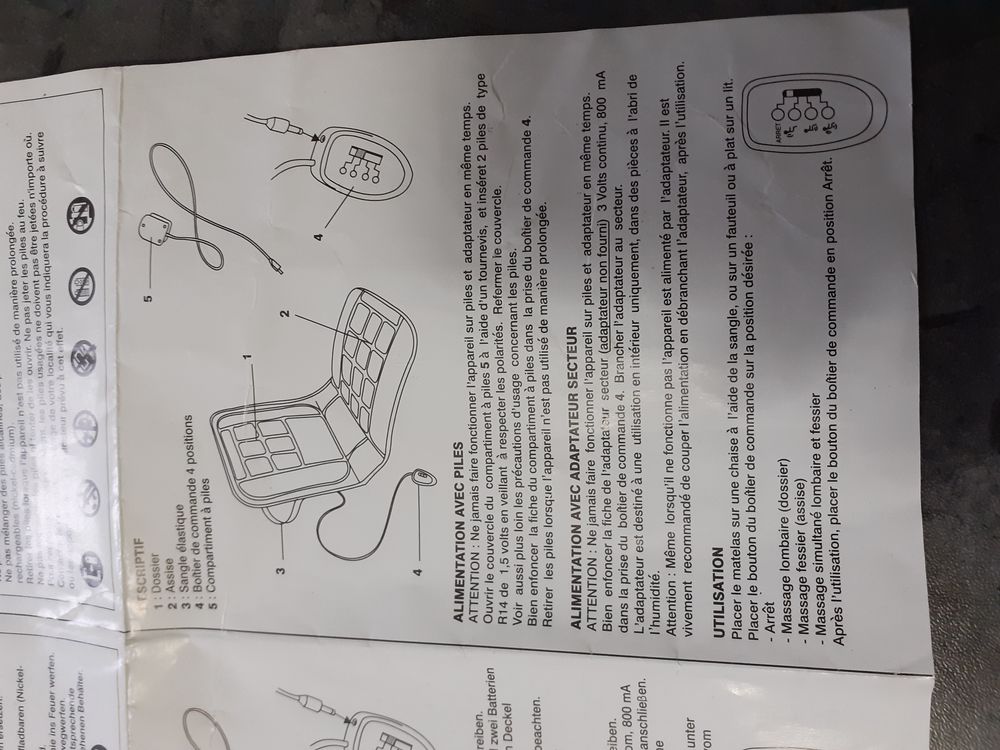 Dossier de relaxation rev&ecirc;tement cuir Electroménager