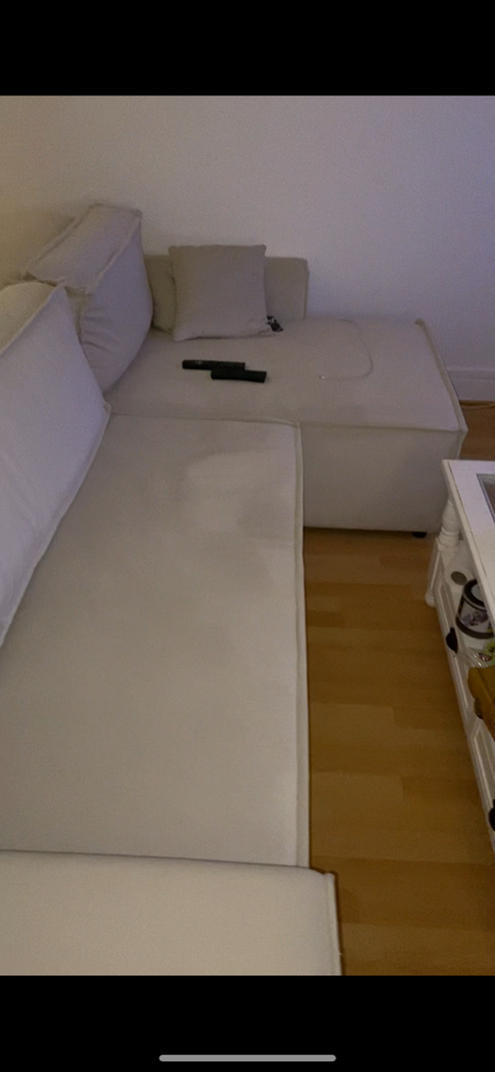 Canape d angle convertible blanc creme Meubles
