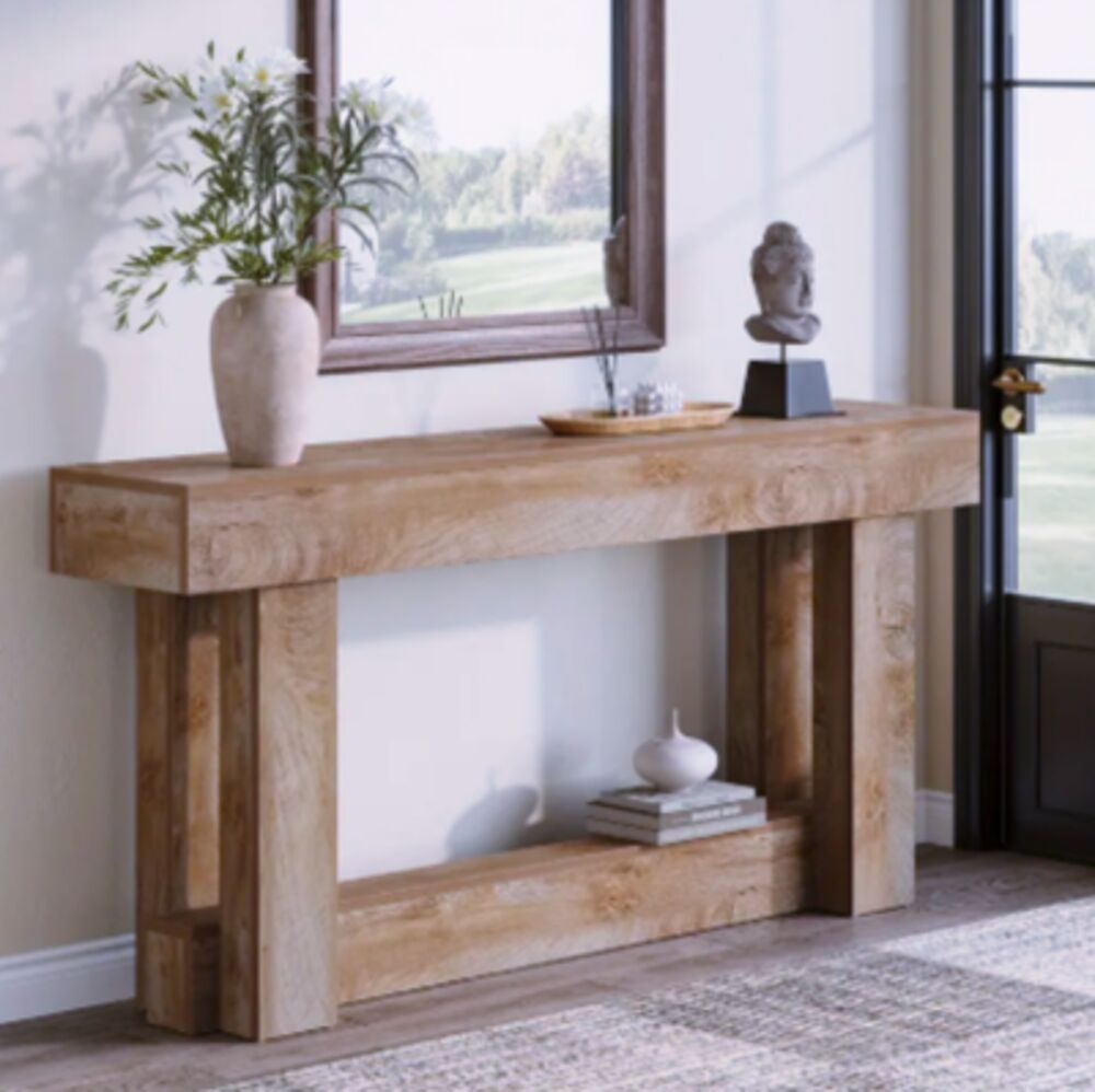 Console en bois massif ? design &eacute;pur&eacute; &amp; &eacute;l&eacute;gance naturelle Meubles