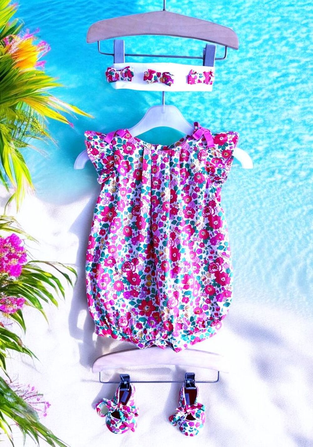 JACADI - ENSEMBLE 4P B&Eacute;B&Eacute; FILLE IMPRIM&Eacute; LIBERTY &amp; VOLANTS 3M Vtements enfants