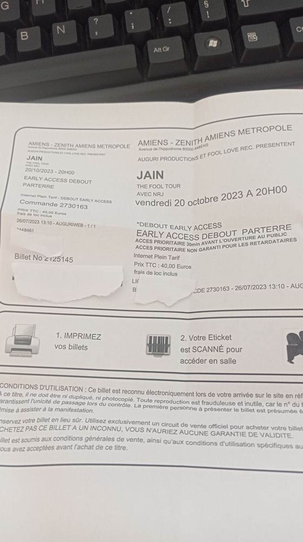 Billet concert Jain Z&eacute;nith Amiens Billetterie